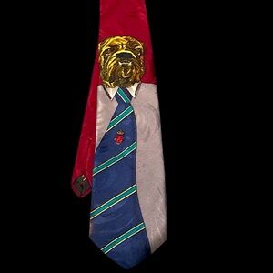 Vintage English Bulldog Novelty Tie